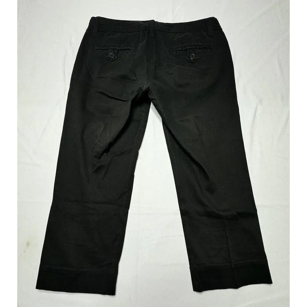 BKE Casuals Women's Black Becca Straight‎ Leg Cropped Pants - Size 28x22*